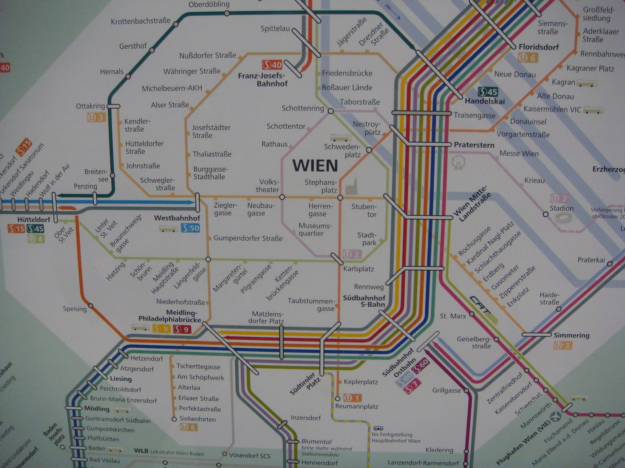 mappa metro vienna